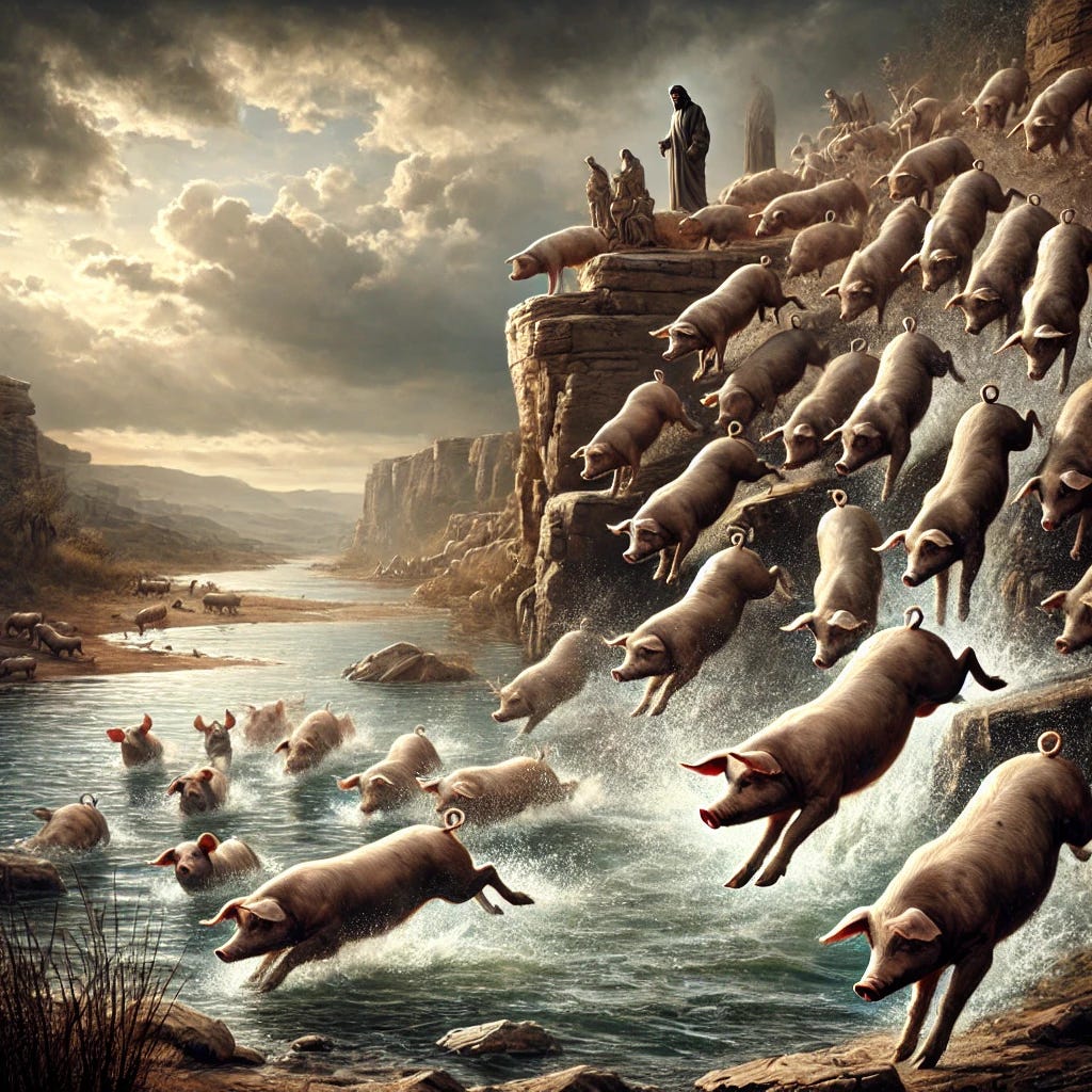 Pigs Drowning En Masse: A Biblical Enigma